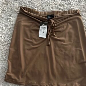 Rue21 Brown Tie Front Slip Mini Skirt